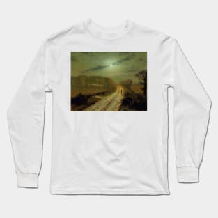 A Moonlit Landscape by John Atkinson Grimshaw Long Sleeve T-Shirt